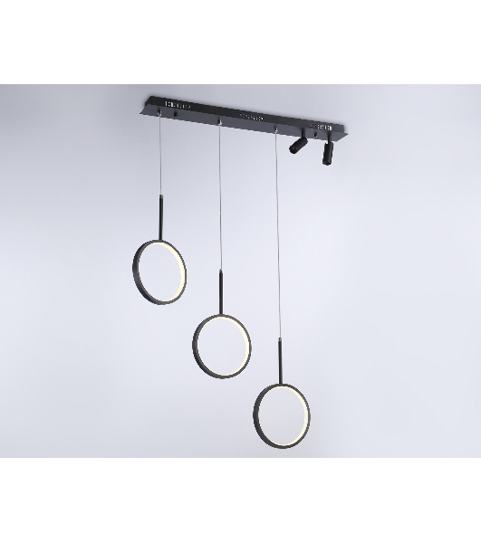 Светильник Ambrella light FL5278/3+2 BK черный 59W 3000K/4200K/6400K+4200K 800*20*1200 (ПДУ ИК)