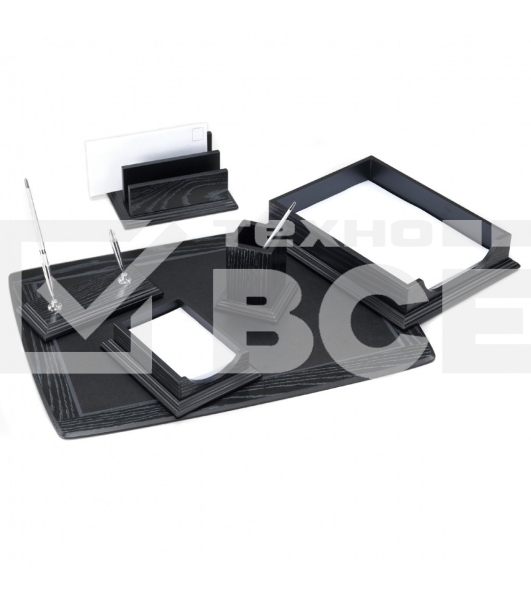 Настольный набор Good Sunrise BK6DX-1 (6 предметов) дуб дерево/МДФ черный