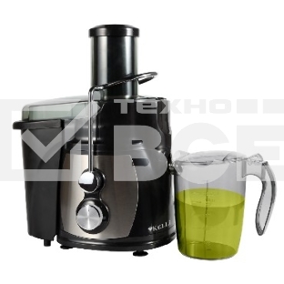 Соковыжималка Kelli KL-5091 центробежная. Мощность 1100 Вт, питание 220-240В, 50Гц, металлический корпус и фильтр, объем резервуара сока 1л., 2 скорости + импульный режим, широка я загрузочная горловина - 75мм, объем контейнера для жмыха 1л, функция 