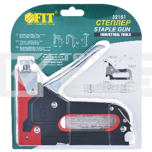 Степлер FIT 32151скобы 4-14мм тип 140, гвозди 14мм тип 300 и 500, металлический