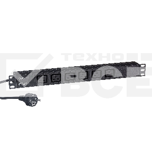 Блок розеток горизонтальный ExeGate ServerPro PDU-19H013 Al-6C19-EU3-SW, 19