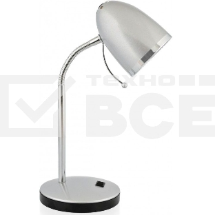 Светильник настольный, Camelion KD-308 C03 серебро (230V 40W E27)