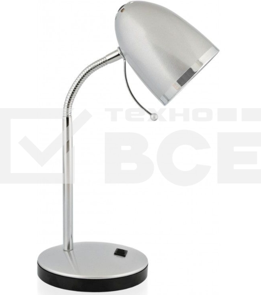 Светильник настольный, Camelion KD-308 C03 серебро (230V 40W E27)