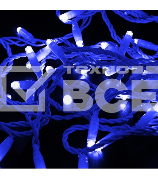 Гирлянда Neon-night Нить 10м, с эффектом мерцания, белый ПВХ, 230В, Синий