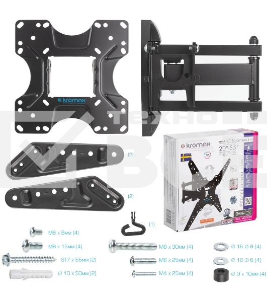 Кронштейн для LED/LCD телевизоров Kromax OPTIMA-414 черный