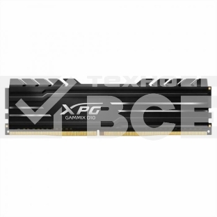 Оперативная память XPG Gammix D10, DDR4, 8GB (1x8GB), 3200MHz, CL16, UDIMM, с радиатором, черный