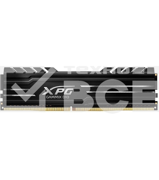 Оперативная память XPG Gammix D10, DDR4, 16GB (1x16GB), 3200MHz, CL16, с радиатором, черный