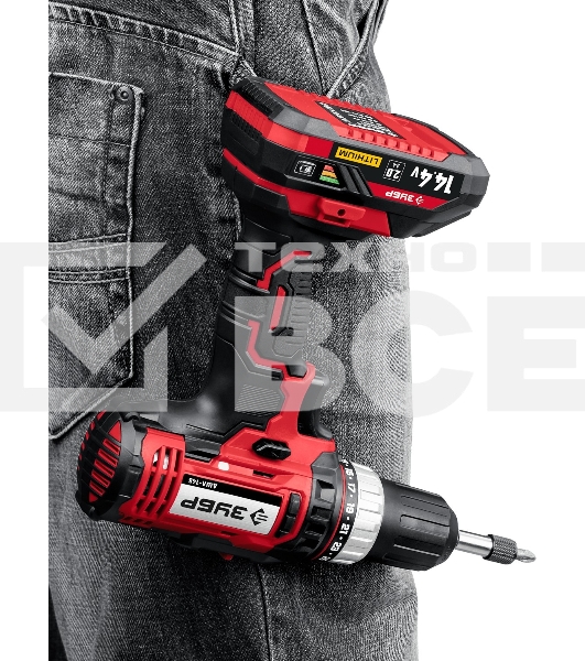 Дрель-шуруповерт аккумуляторная Зубр ДШЛ-145-21, Аккумуляторная, 14,4В, Кейс