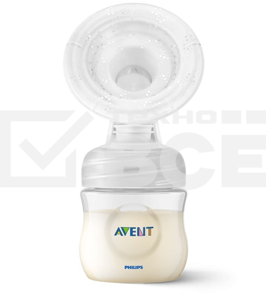 Молокоотсос ручной Philips SCF430/13, вес 0.3 кг, технология Natural Motion, мягкая насадка с адаптивной формой, 3 контейнера для 180 мл. для хранения молока в комплекте