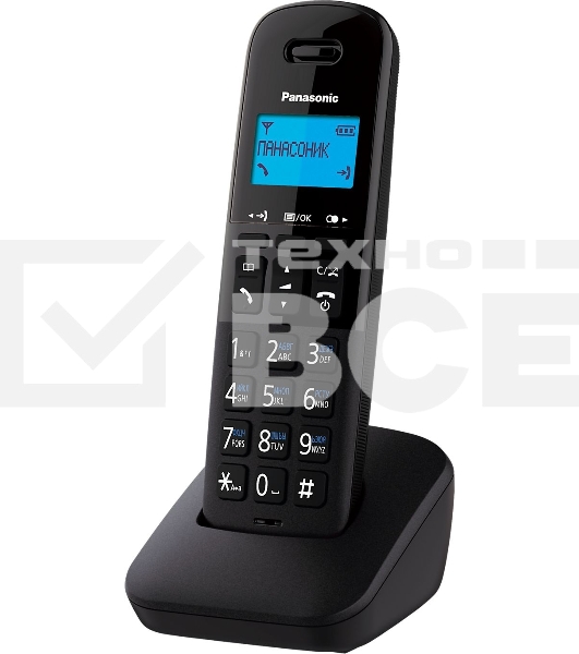 Телефон беспроводной (DECT) Panasonic KX-TGB610RUB черный АОН