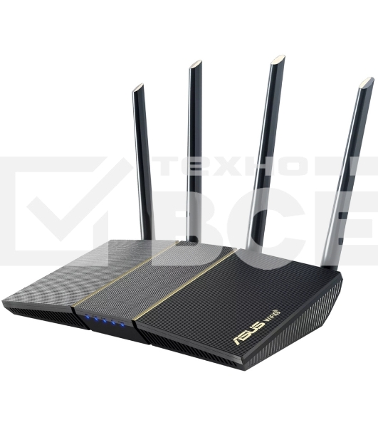 Роутер беспроводной Asus RT-AX57 AX3000 10/100/1000BASE-TX черный