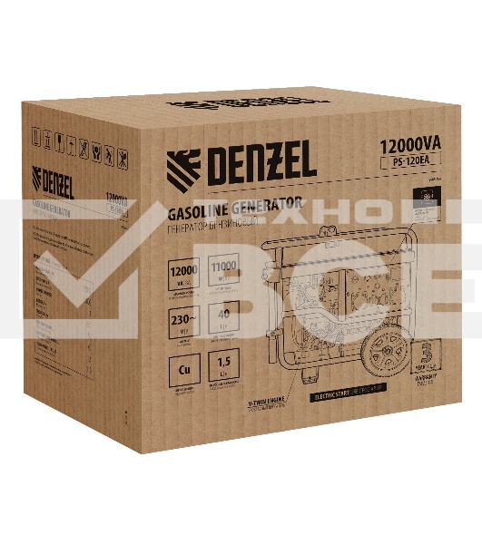 Электрогенератор бензиновый Denzel PS-120EA, 12 кВт, 110 дБ, 276 кг