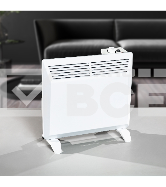Конвектор Denzel XCE-1000 белый, 1000 Вт, 15 м2, термостат