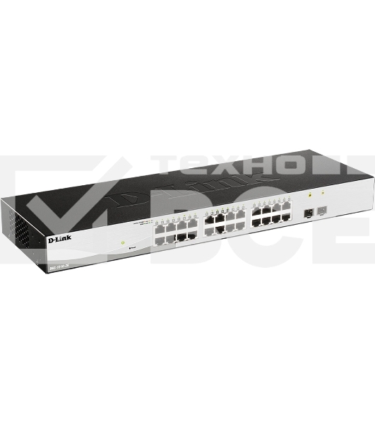 Управляемый L2 коммутатор D-Link DGS-1210-26/FL2A с 24 портами 10/100/1000Base-T и 2 портами 1000Base-X SFP