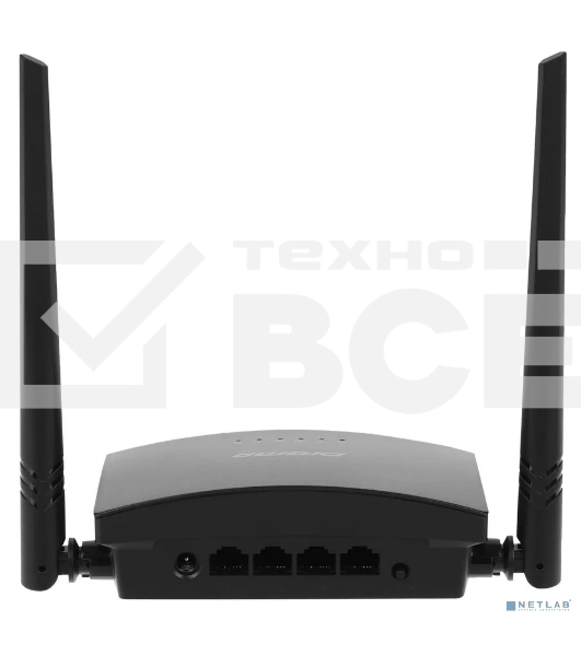 Роутер беспроводной Digma DWR-N301 N300 10/100BASE-TX черный (упак.:1шт)