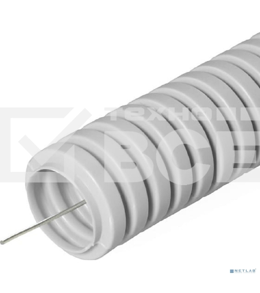 Труба гофрированная ПВХ серая с/з д25 (50 м/2600 м уп/пал) PR.032550 Строитель