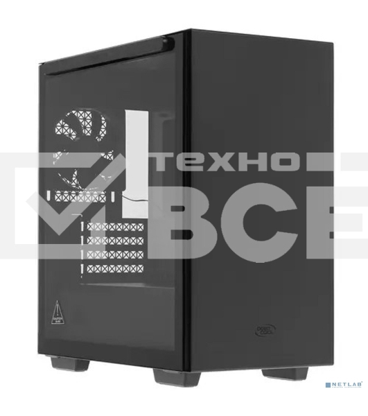 Компьютерный корпус Deepcool MACUBE 110 BK без БП, боковое окно (закаленное стекло), черный, mATX
