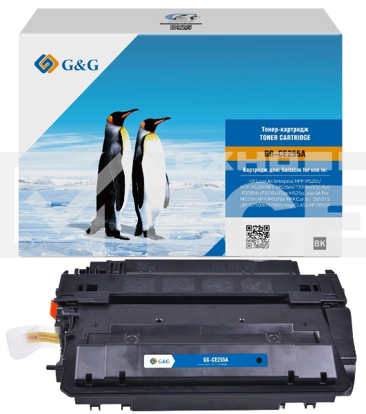 Картридж лазерный G&G GG-CE255A черный (6000 стр.) для HP LJ Enterprise MFP M525c/P3015n/LJ Pro M521dn MFP/M521dw MFP