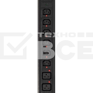 Блок распределения питания Powercom PDU-32AV24-18C3-6C9-3P верт.размещ. 18xC13 6xC19 3x32A IEC 60309 2м
