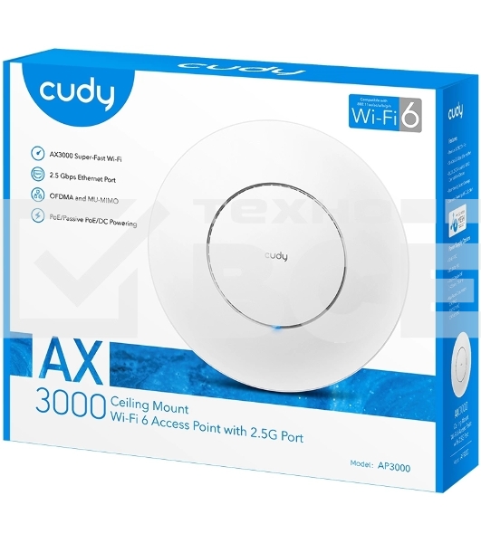Точка доступа Cudy AP3000 AX3000 10/100/1000/2500BASE-T белый