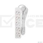 Удлинитель 5 гнезд, 3 м, 3х0,75 мм², с/з, белый PROconnect, фото3