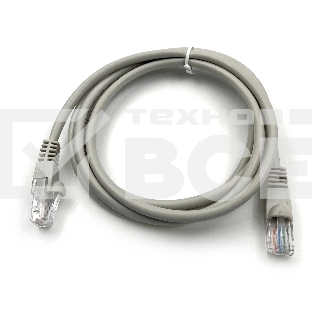 Патч-корд KingPrice KP-PC-c5e-1.5m-g UTP 4 пары cat.5E CCA molded 1.5м серый RJ-45 (m)-RJ-45 (m)