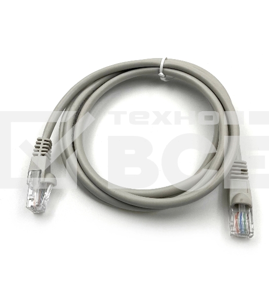 Патч-корд KingPrice KP-PC-c5e-1.5m-g UTP 4 пары cat.5E CCA molded 1.5м серый RJ-45 (m)-RJ-45 (m)