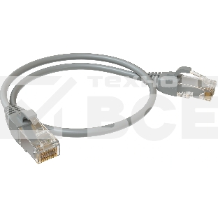Патч-корд Sysmatrix PC 4545.5EU26.05LSZHGY U/UTP RJ-45 вил.-вилка RJ-45 кат.5E 0.5м серый LSZH