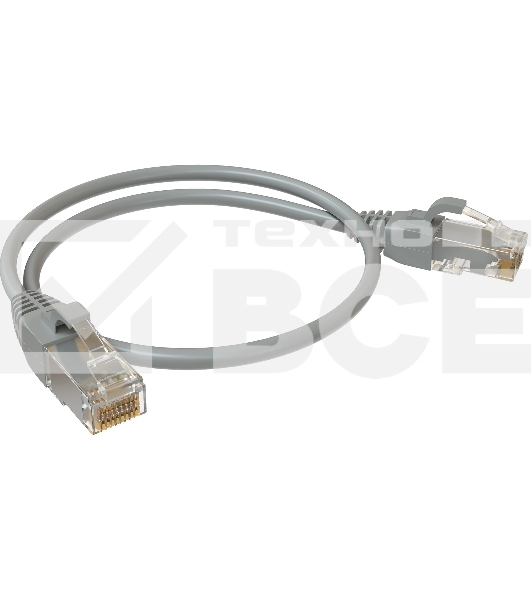 Патч-корд Sysmatrix PC 4545.5EU26.05LSZHGY U/UTP RJ-45 вил.-вилка RJ-45 кат.5E 0.5м серый LSZH