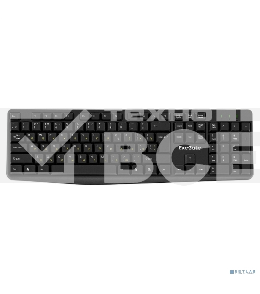 Клавиатура проводная ExeGate EX298364RUS Smart K120 (USB, полноразмерная, влагозащищенная, 104кл., Enter большой, длина кабеля 1,6м, черная, RTL)