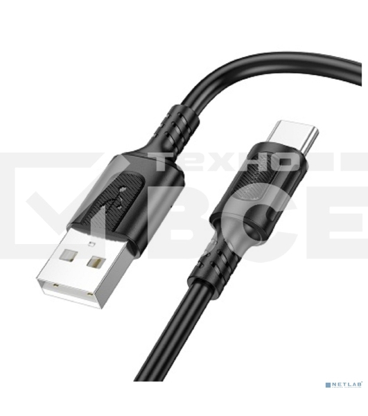 Дата-кабель BOROFONE BX111/USB кабель Type-C/1m/3A/черный