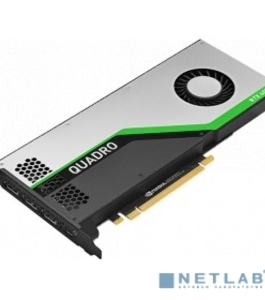 Видеокарта PNY NVIDIA Quadro RTX 4000 (Turing TU106), 8GB GDDR6/256 bit, , 3xDP, DisplayPort-DVI-D, USB Type-C, 1xStereo, 1xSync,PCI Express 3.0 16x VCQRTX4000BLK-1
