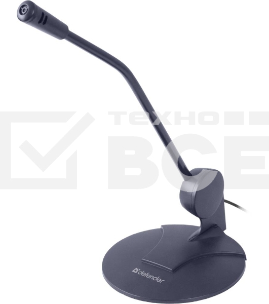 Микрофон Defender MIC-117 черный, кабель 1.8 м