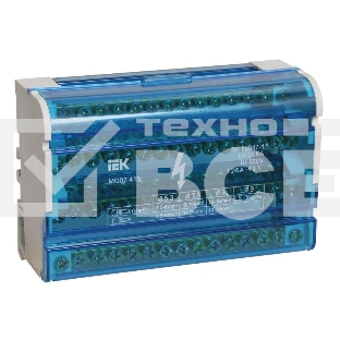 Шины на DIN-рейку в корпусе (кросс-модуль) Iek YND10-4-15-125 ШНК 4х15 3L+PEN