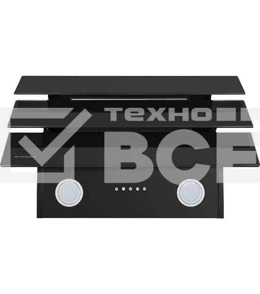 Вытяжка Maunfeld CASCADA PUSH 60 ЧЕРНЫЙ