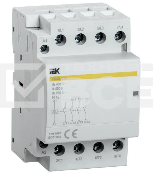 Контактор модульный КМ40-40М AC/DC IEK MKK21-40-40 IEK