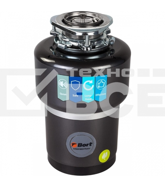 Измельчитель пищевых отходов Bort TITAN MAX Power {780 Вт; 1400 мл; 3800 об/мин; 6,3 кг; 220 В; 50 Гц; набор аксессуаров 4 шт} [91275790]