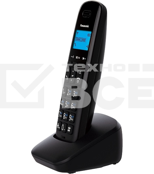 Телефон беспроводной (DECT) Panasonic KX-TGB610RUB черный АОН