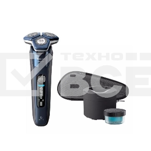 Бритва роторная Philips S7885/50 реж.эл.:3 питан.:аккум. синий