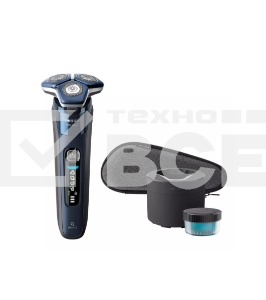 Бритва роторная Philips S7885/50 реж.эл.:3 питан.:аккум. синий