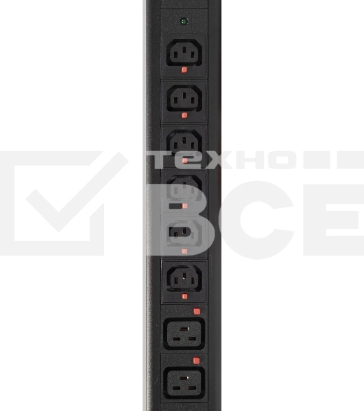 Блок распределения питания Powercom PDU-32AV24-18C3-6C9-3P верт.размещ. 18xC13 6xC19 3x32A IEC 60309 2м