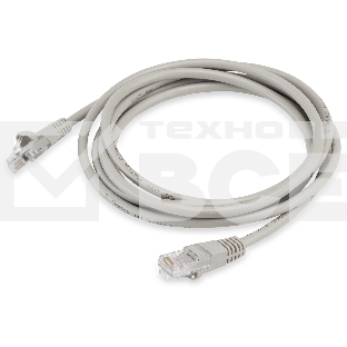 Патч-корд KingPrice KP-PC-c5e-2m-g UTP 4 пары cat.5E CCA molded 2м серый RJ-45 (m)-RJ-45 (m)