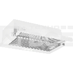 Встраиваемая вытяжка Monsher LAUTREC 60 Blanc Verre, ширина 60 см, отвод/рециркуляция, 550 м3/час, механическое управление, 3 скорости, светодиодное освещение 1х2 Вт, металлические жироулавливающие фильтры, угольный фильтр KFY (опция), цвет белый стекло, фото2