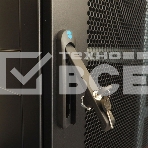 Шкаф серверный напольный ЦМО 48U (800 1000) двойные перфорированные двери 2 шт., черный, фото 1