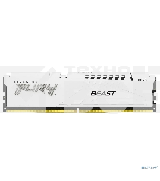 Оперативная память Kingston Fury Beast Expo, DDR5, 16Gb (1x16 GB), 6400 MHz, CL32, DIMM, радиатор, белый