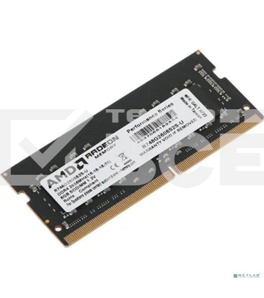 Оперативная память AMD Radeon R7, DDR4, 8GB (1x8GB), 2666MHz, CL16, SO-DIMM