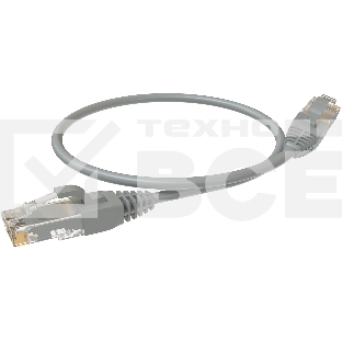 Патч-корд Sysmatrix PC 4545.5EU26.03LSZHGY U/UTP RJ-45 вил.-вилка RJ-45 кат.5E 0.3м серый LSZH