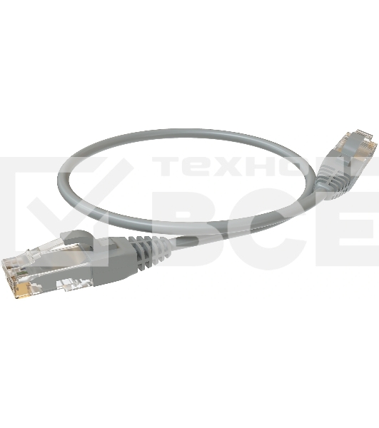 Патч-корд Sysmatrix PC 4545.5EU26.03LSZHGY U/UTP RJ-45 вил.-вилка RJ-45 кат.5E 0.3м серый LSZH