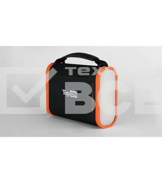 Универсальный внешний аккумулятор TopON TOP-X100 96000mAh USB-C PD3.0 60W,USB1 QC3.0,USB2 12W,2 авторозетки 180W,фонарь, защита от пыли и брызг.Черный