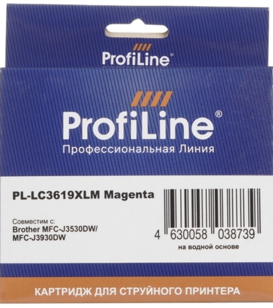 Картридж струйный ProfiLine PL-LC3619XLM для принтеров Brother MFC-J2330DW/J2730DW/J3530DW/J3930DW с чернилами Magenta